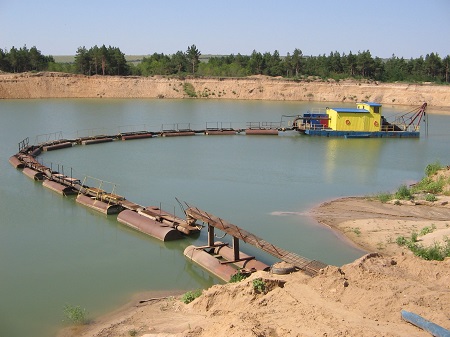Development of sites of Oleksandrivka watered sand deposit by hydro-mechanized  method